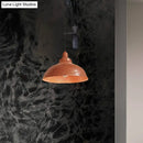GobekUsa Rustic Industrial Dome Pendant Lamp with Pulley - 1 Light Metal Fixture in Brown/Grey for Living Room Lighting