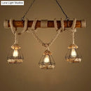 GobekUsa Hemp Rope Pendant Lamp - Industrial Style Beige - Linear over Island Lighting
