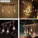 GobekUsa Hemp Rope Pendant Lamp - Industrial Style Beige - Linear over Island Lighting