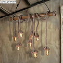 GobekUsa Industrial Island Pendant Light - Exposed Bulb Rope Design - Dining Room Hanging Lamp in Beige (4/8 Light)