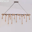 GobekUsa Farmhouse Exposed Bulb Pendant Light with Wood Hemp Rope - Ideal for Restaurants