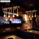 GobekUsa Farmhouse Exposed Bulb Pendant Light with Wood Hemp Rope - Ideal for Restaurants