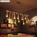GobekUsa Farmhouse Exposed Bulb Pendant Light with Wood Hemp Rope - Ideal for Restaurants