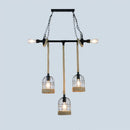 GobekUsa Rustic Iron Birdcage Island Light for Dining Room Ceilings - Suspended Lighting Fixture
