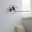 GobekUsa LED Walnut Wood Wall Light Fixture Clear Glass Sconce Bedside Lamp