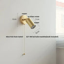 GobekUsa LED Walnut Wood Wall Light Fixture Clear Glass Sconce Bedside Lamp