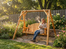 Rustic Log Swing Set by Cedar Creek Rustic Furniture