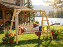 Rustic Log Swing Set by Cedar Creek Rustic Furniture