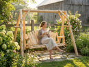 Rustic Log Swing Set by Cedar Creek Rustic Furniture