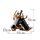 GobekUsa Buckhorn Wine Holder - Decorative Resin Antlers Bottle Rack