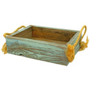 Rustic Redwood Planter Box Set with Rope Handles (9-Piece Collection)