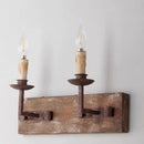 GobekUsa Country Retro Solid Wood Wall Light for Bedroom & Living Room