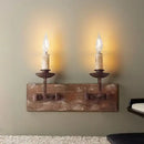 GobekUsa Country Retro Solid Wood Wall Light for Bedroom & Living Room