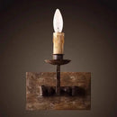 GobekUsa Country Retro Solid Wood Wall Light for Bedroom & Living Room