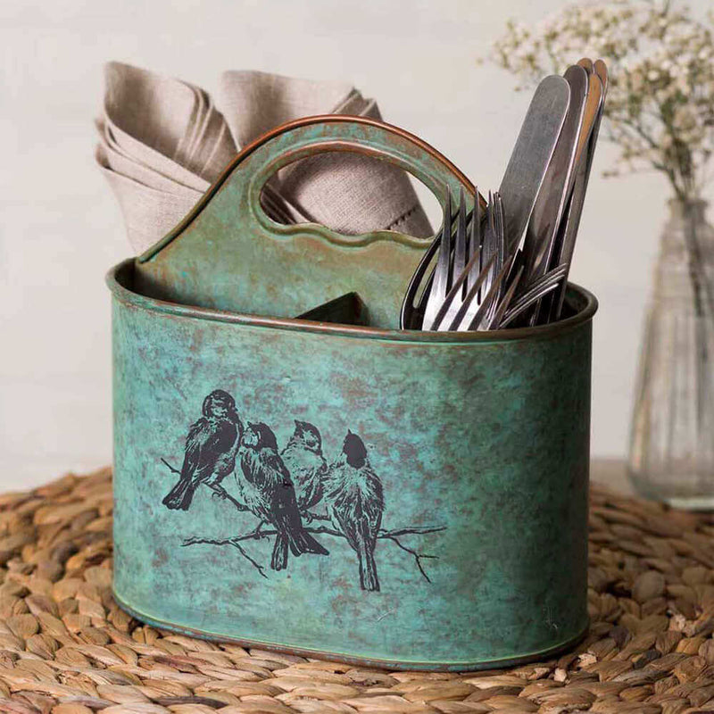 Rustic Songbirds Table Caddy (Set of 2)