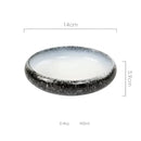 Rustic speckled white & black ceramic kimchi plate dining room dish by Decorbites