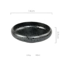 Rustic speckled white & black ceramic kimchi plate dining room dish by Decorbites
