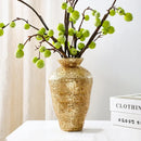 GobekUsa Golden Vase Resin Handicraft Flower Arrangement Home Decor Bouquet Accent