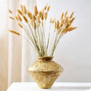 GobekUsa Golden Vase Resin Handicraft Flower Arrangement Home Decor Bouquet Accent