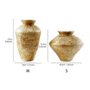 GobekUsa Golden Vase Resin Handicraft Flower Arrangement Home Decor Bouquet Accent