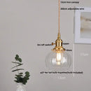 GobekUsa Cullet Glass LED Pendant Lamp with Walnut Copper Design for Living and Dining Room