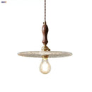 GobekUsa Cullet Glass LED Pendant Lamp with Walnut Copper Design for Living and Dining Room