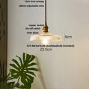 GobekUsa Cullet Glass LED Pendant Lamp with Walnut Copper Design for Living and Dining Room