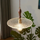 GobekUsa Cullet Glass LED Pendant Lamp with Walnut Copper Design for Living and Dining Room