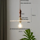 GobekUsa Cullet Glass LED Pendant Lamp with Walnut Copper Design for Living and Dining Room