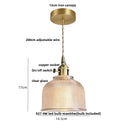GobekUsa Cullet Glass LED Pendant Lamp with Walnut Copper Design for Living and Dining Room