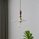 GobekUsa Cullet Glass LED Pendant Lamp with Walnut Copper Design for Living and Dining Room
