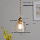 GobekUsa Cullet Glass LED Pendant Lamp with Walnut Copper Design for Living and Dining Room