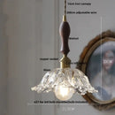 GobekUsa Cullet Glass LED Pendant Lamp with Walnut Copper Design for Living and Dining Room