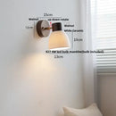 GobekUsa LED Wall Lamp Clear Glass Walnut Wood Up Down Rotate Wall Light