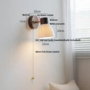 GobekUsa LED Wall Lamp Clear Glass Walnut Wood Up Down Rotate Wall Light