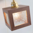 GobekUsa LED Wall Lamp Sconce Walnut Wood Clear Glass Rotate Dining Room Mirror Light