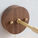 GobekUsa LED Walnut Wood Wall Sconce Clear Glass Bathroom Mirror Light