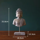 GobekUsa Buddha Head Statue Resin Sculpture Religious Desk Ornament Room Decor