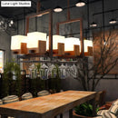 GobekUsa Rustic White Glass Square Restaurant Island Light with 8 Lights & Bronze Ceiling Mount - with/without Wine Glasses