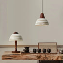 GobekUsa Ceramic Wood LED Hanging Pendant Light - Nordic Modern Design