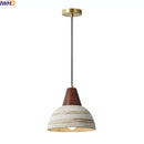 GobekUsa Ceramic Wood LED Hanging Pendant Light - Nordic Modern Design