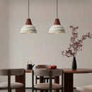 GobekUsa Ceramic Wood LED Hanging Pendant Light - Nordic Modern Design