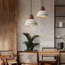GobekUsa Ceramic Wood LED Hanging Pendant Light - Nordic Modern Design