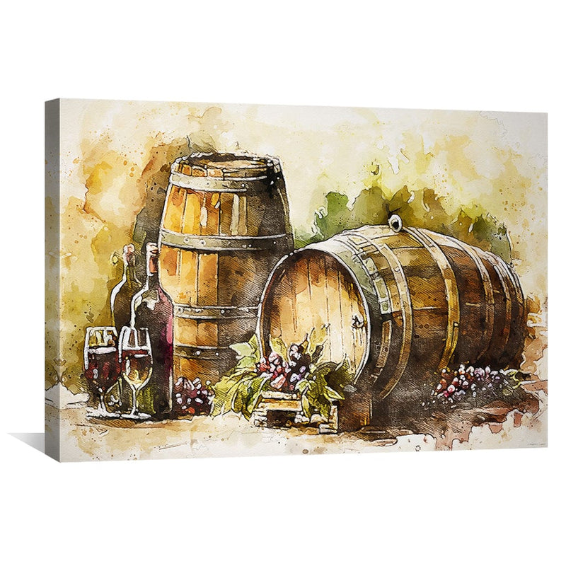 Rustic Wine Canvas