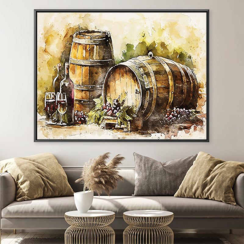 Rustic Wine Canvas