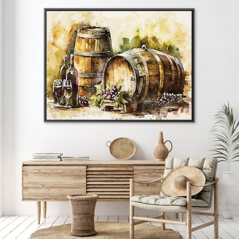 Rustic Wine Canvas