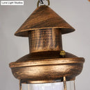 GobekUsa Bronze Coastal Glass Lantern Pendant Light - 4-Light Island Fixture