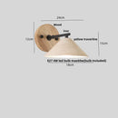 GobekUsa Canopy LED Wall Light Yellow Travertine Modern Iron Bedside Lamp