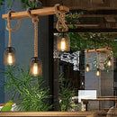 GobekUsa Industrial Metal Mesh Bell Pendant Light - Black, with Hanging Rope & 3/5 Bulbs - Restaurant Island Lighting