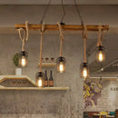 GobekUsa Industrial Metal Mesh Bell Pendant Light - Black, with Hanging Rope & 3/5 Bulbs - Restaurant Island Lighting